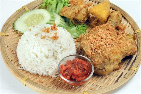 Ayam Penyet: East Javanese “Smashed” Fried Chicken.